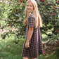 Girls Plaid Fringed Edge Round Neck Shift Midi Dress Girls Hayden Los Angeles