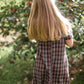 Girls Plaid Fringed Edge Round Neck Shift Midi Dress Girls Hayden Los Angeles