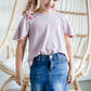 Girls Purple Ribbed Basic Top Girls