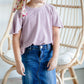 Girls Purple Ribbed Basic Top Girls