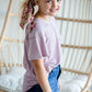 Girls Purple Ribbed Basic Top Girls