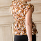 Girls Smocked Waist Ruffle Sleeve Top Shirt Hayden
