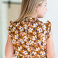 Girls Smocked Waist Ruffle Sleeve Top Shirt Hayden