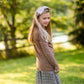 Girls Soft Cotton Dark Mocha Cardigan Girls Woodmouse & Thistle