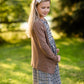 Girls Soft Cotton Dark Mocha Cardigan Girls Woodmouse & Thistle