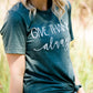 dark green women's give thanks fall graphic tee