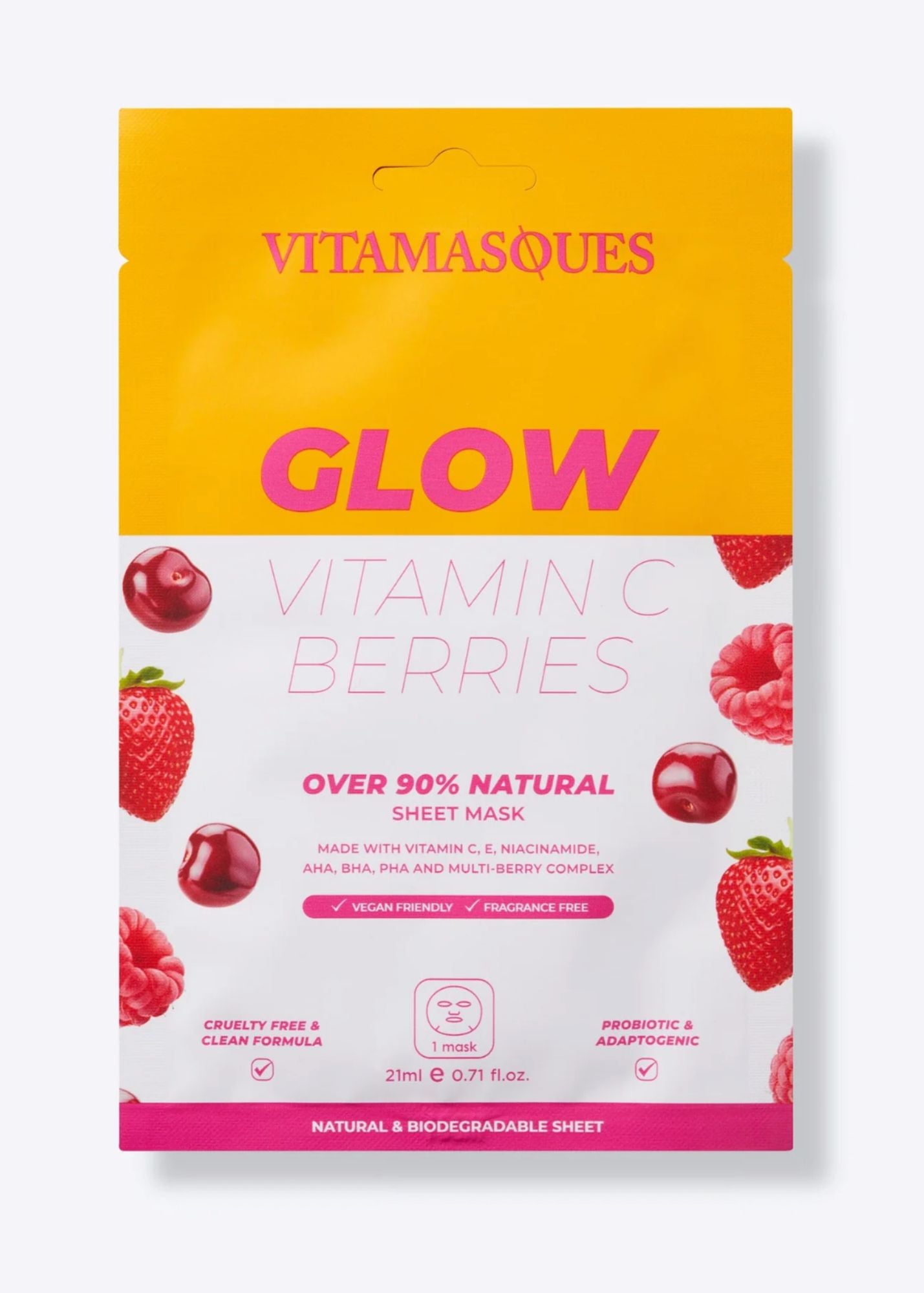 Glow Vitamin C Berries Sheet Face Mask Gifts