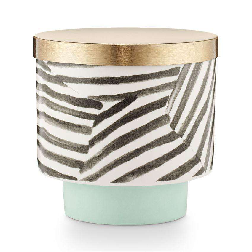 Illume soy candle sugared blossom scent in a decorative tin