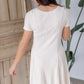 Godet Midi Dress with Button Detail Dresses Polagram