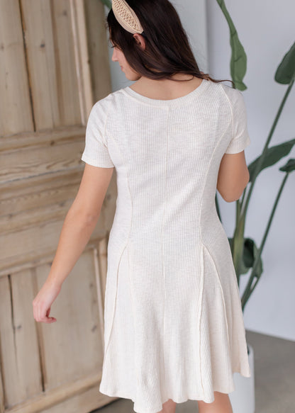 Godet Midi Dress with Button Detail Dresses Polagram