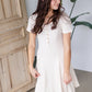 Godet Midi Dress with Button Detail Dresses Polagram