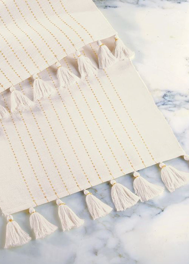Gold Cotton Table Runner Home & Lifestyle