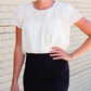 Gold Foil Print Lace Blouse - FINAL SALE Tops