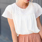 Gold Foil Print Lace Blouse - FINAL SALE Tops