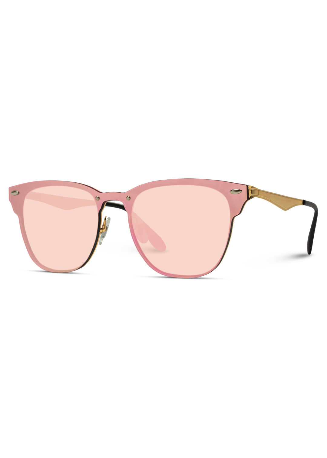 Gold Frame Pink Lens Sunglasses Accessories