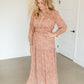 Golden Floral Tiered Maxi Dress Dresses Pinch