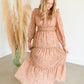 Golden Floral Tiered Maxi Dress Dresses Pinch