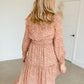 Golden Floral Tiered Maxi Dress Dresses Pinch