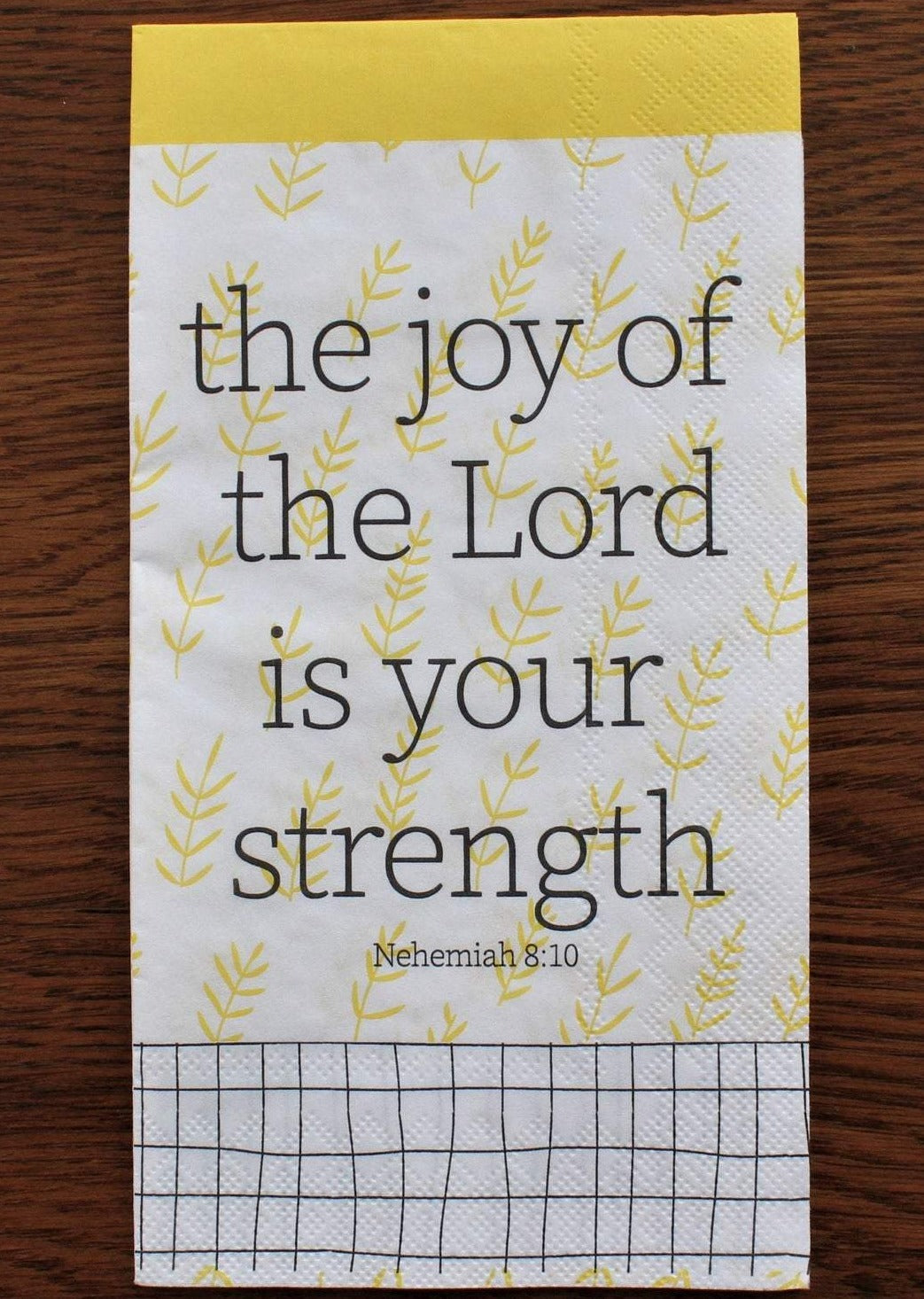Golden Joy Scripture Towel Napkin Home & Lifestyle