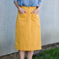 Golden Pocket Front Midi Skirt - FINAL SALE Skirts