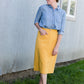 Golden Pocket Front Midi Skirt - FINAL SALE Skirts