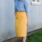 Golden Pocket Front Midi Skirt - FINAL SALE Skirts