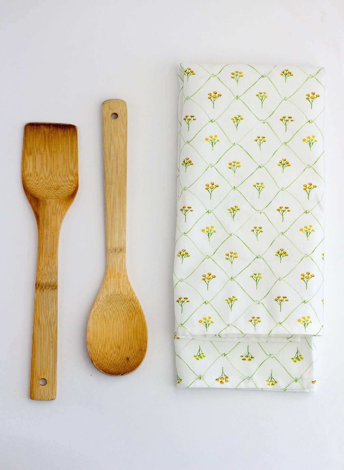 Goldenrod pattern tea towel