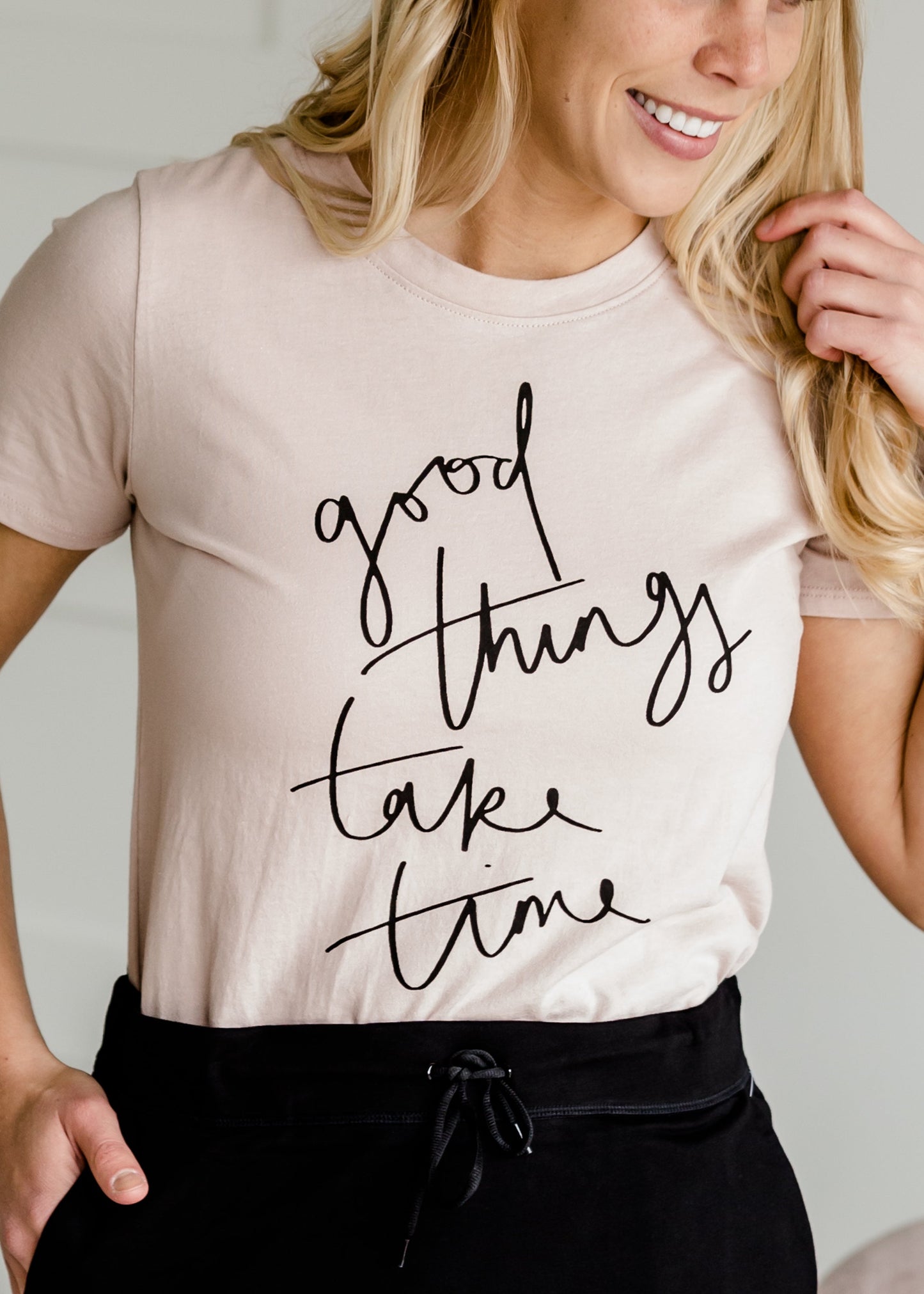 Good Things Take Time Graphic Top - FINAL SALE Tops