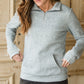 Gray 1/4 Zip Textured Sweater - FINAL SALE Top