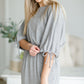 Gray 3/4 Sleeve Casual Midi Dress - FINAL SALE Dresses