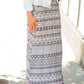 Gray and Pink Geometric Print Maxi Skirt - FINAL SALE Skirts
