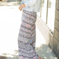 Gray and Pink Geometric Print Maxi Skirt - FINAL SALE Skirts