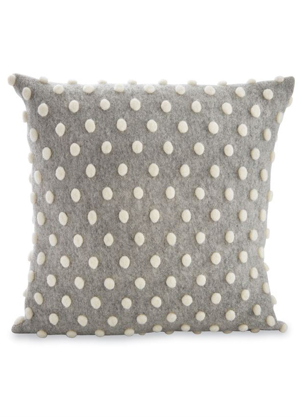 Gray and White Pom Pom Pillow Home & Lifestyle Square