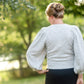 Gray Balloon Sleeve Knit Sweater Tops Grade & Gather