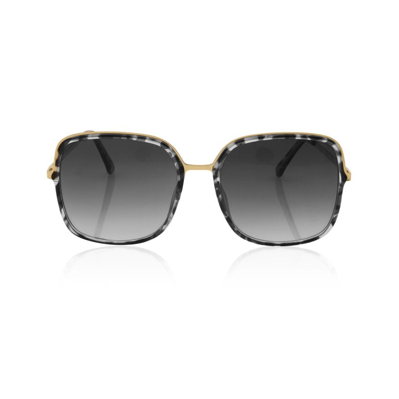 Gray + Black Valencia Square Frame Sunglasses Accessories