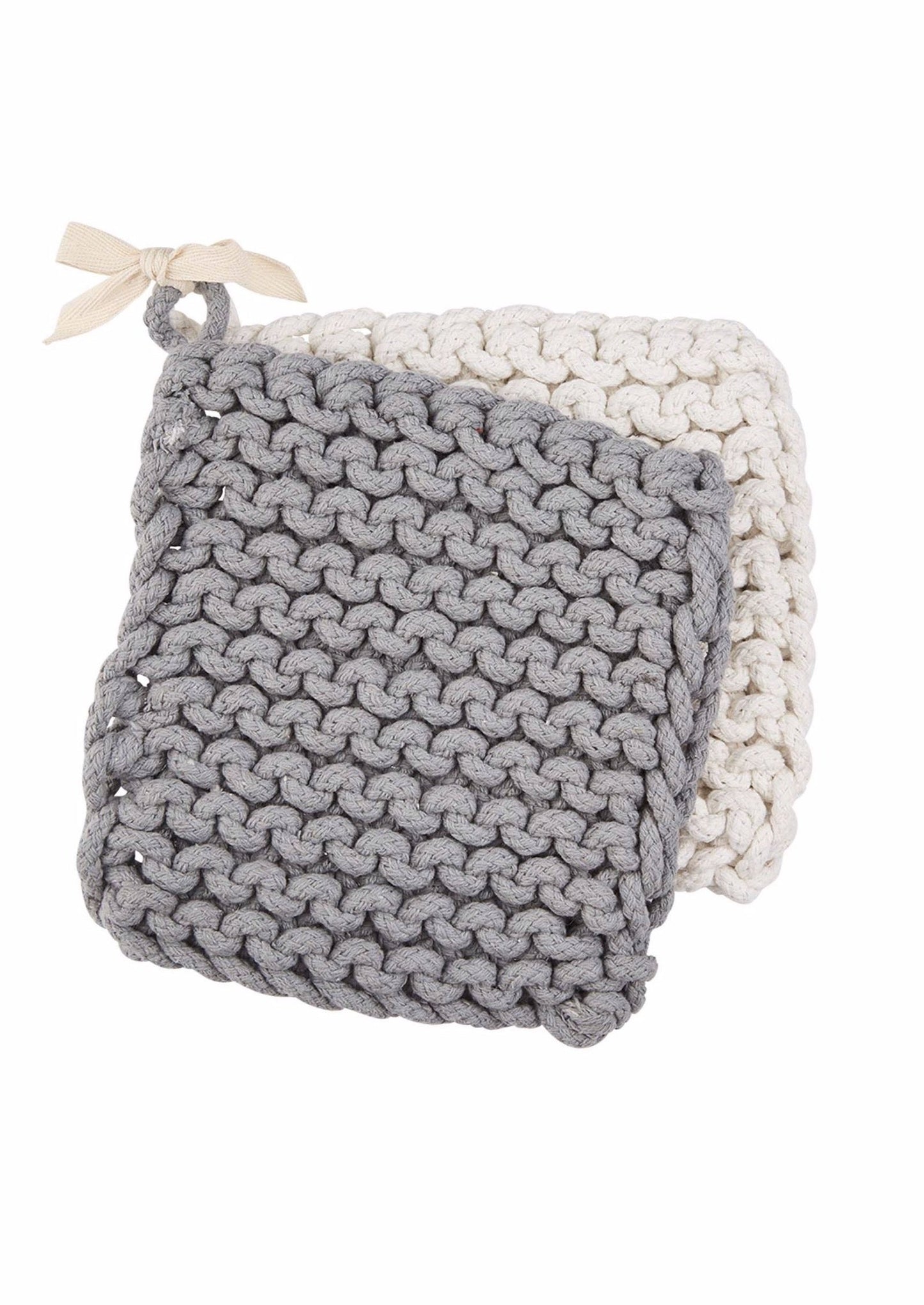 Gray Crocheted Pot Holders - FINAL SALE Home & Lifestyle