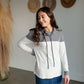 Gray Drawstring Colorblock Top Tops Staccato