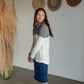 Gray Drawstring Colorblock Top Tops Staccato