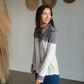 Gray Drawstring Colorblock Top Tops Staccato
