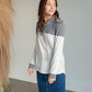 Gray Drawstring Colorblock Top Tops Staccato