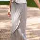 Gray Elastic Waist Knit Midi Skirt - FINAL SALE Skirts