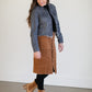 Gray Fitted Jacket with Uneven Hem Tops