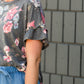 Gray Floral Short Sleeve Tee - FINAL SALE Tops