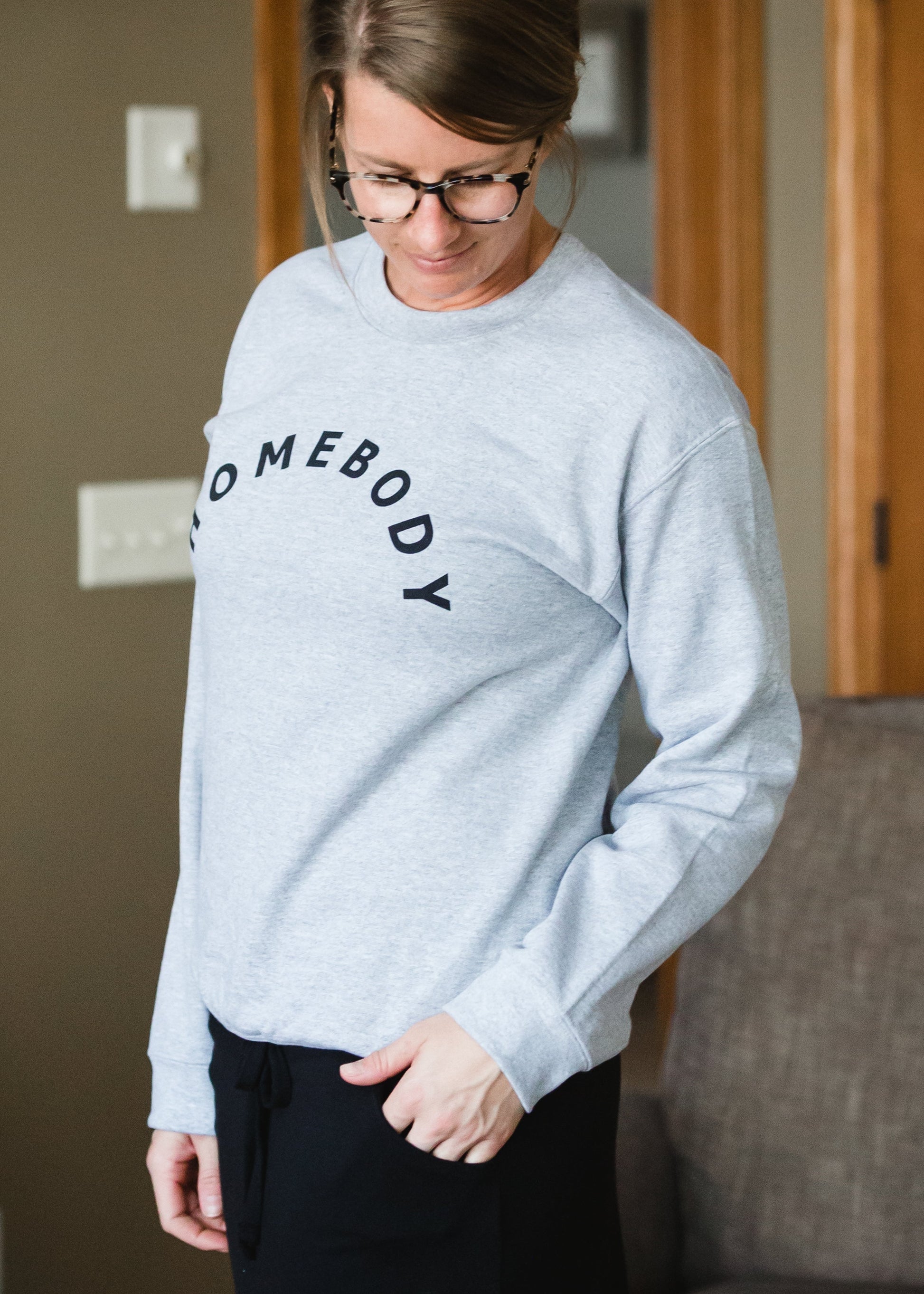 Gray Homebody Crewneck Sweatshirt - FINAL SALE Tops
