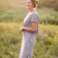 Gray Layered Midi Stripe Knit Dress VOY Inherit