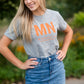 Gray Minnesota Graphic Tee Tops LCC Apparel