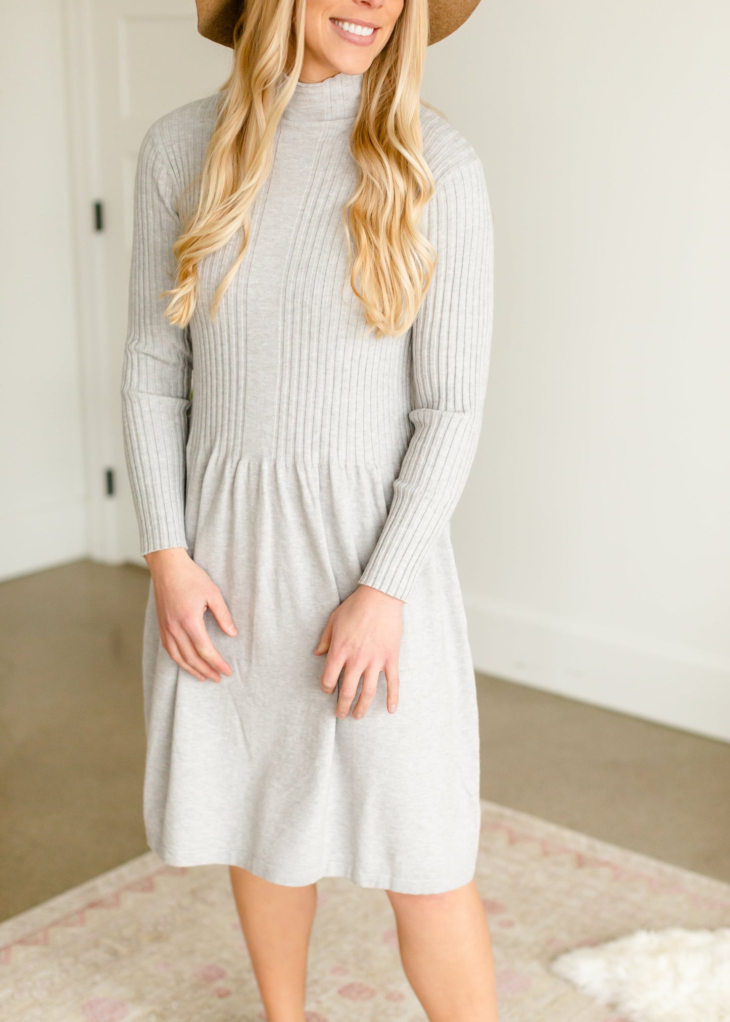 Gray Mockneck Sweater Dress - FINAL SALE Dresses