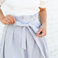 Gray Pleated Waist Tie Midi Skirt - FINAL SALE Skirts
