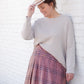 Gray Ribbed Dolman Sleeve Sweater Tops Tea & Rose