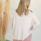 Gray Ribbed Dolman Sleeve Sweater Tops Tea & Rose